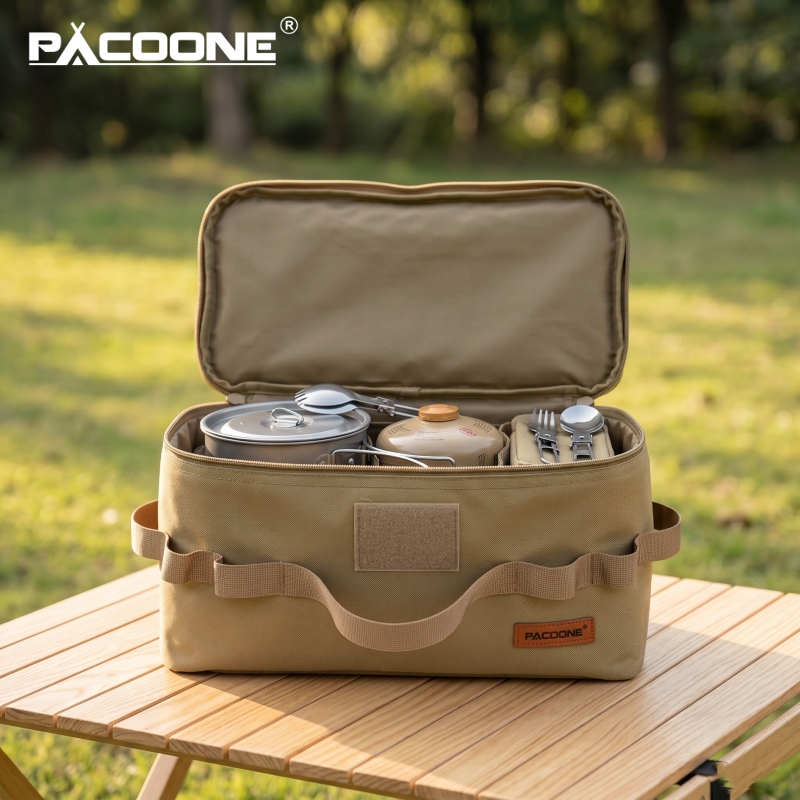 Camping Outdoor Cooking Equipment - PACOONE Przenośna Torba Kempingowa Wielofunkcyjna Duża