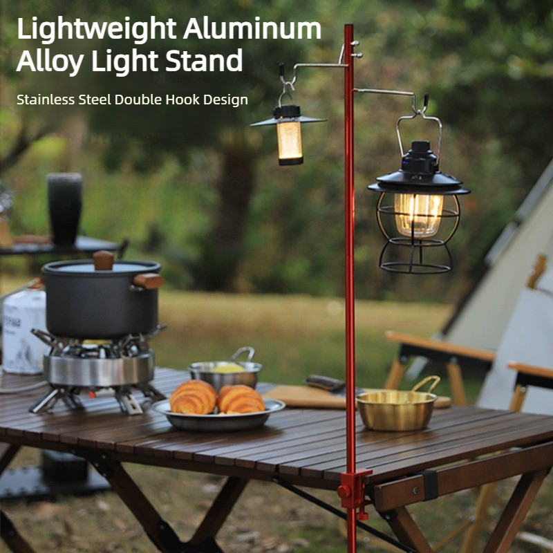 Camping Cooking Hanger - Stojak na lampę kempingową składany, przenośny,
