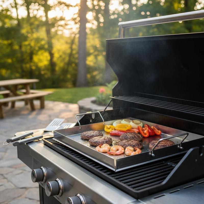 Camping Outdoor Cooking Equipment - Uniwersalna płaska płyta grillowa 18x16 cali