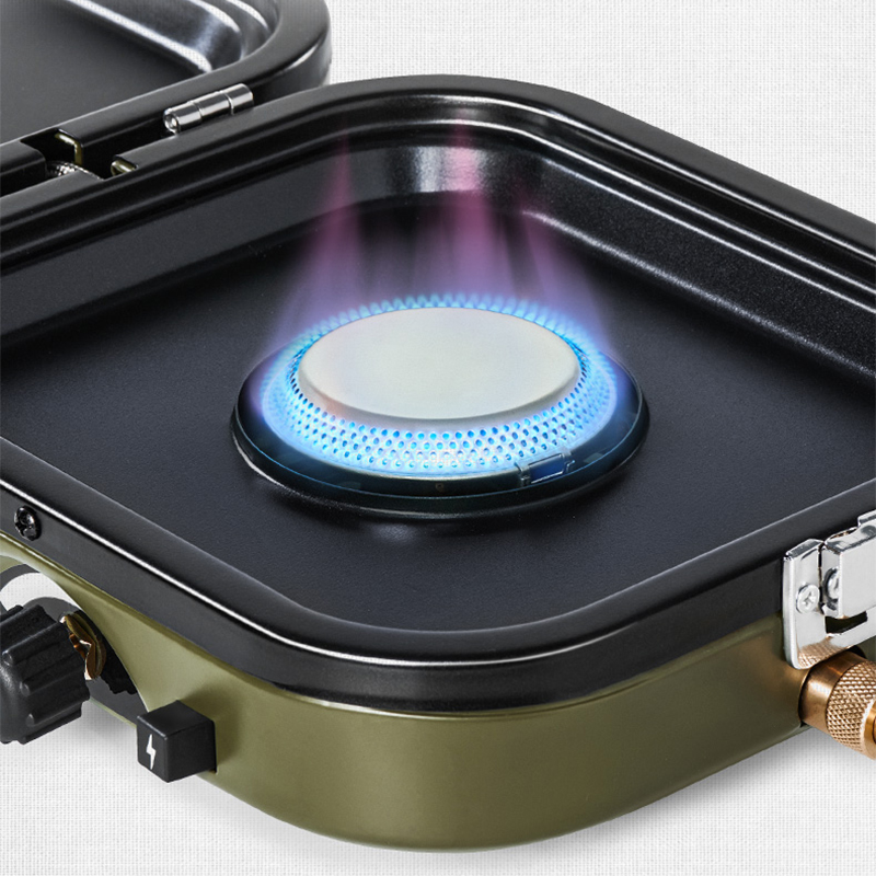 Camping Double Cooking Stove - Składana dwupalnikowa kuchenka gazowa 2300W, przenośna
