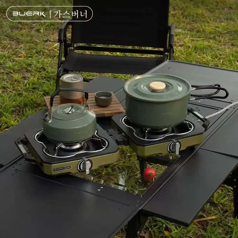 Camping Double Cooking Stove - Kuchenka Kempingowa BUERK Dwupalnikowa Przenośna Wysoka