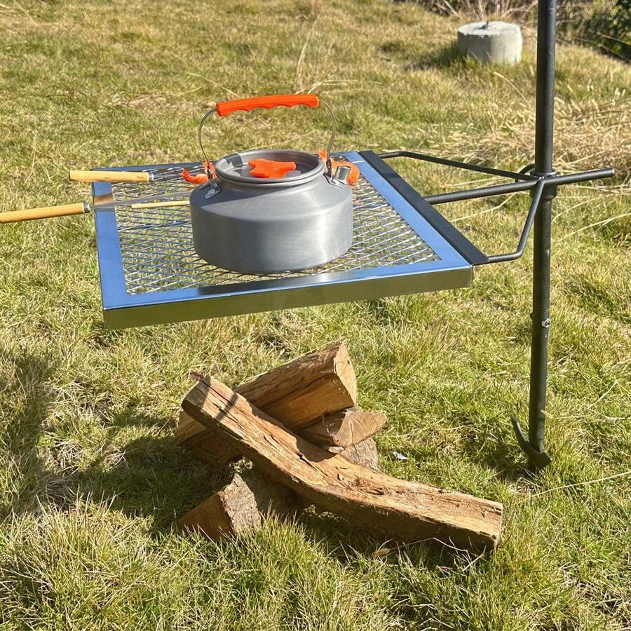 Camping Cooking Equipment - 360 ° Regulowany, obrotowy grill na