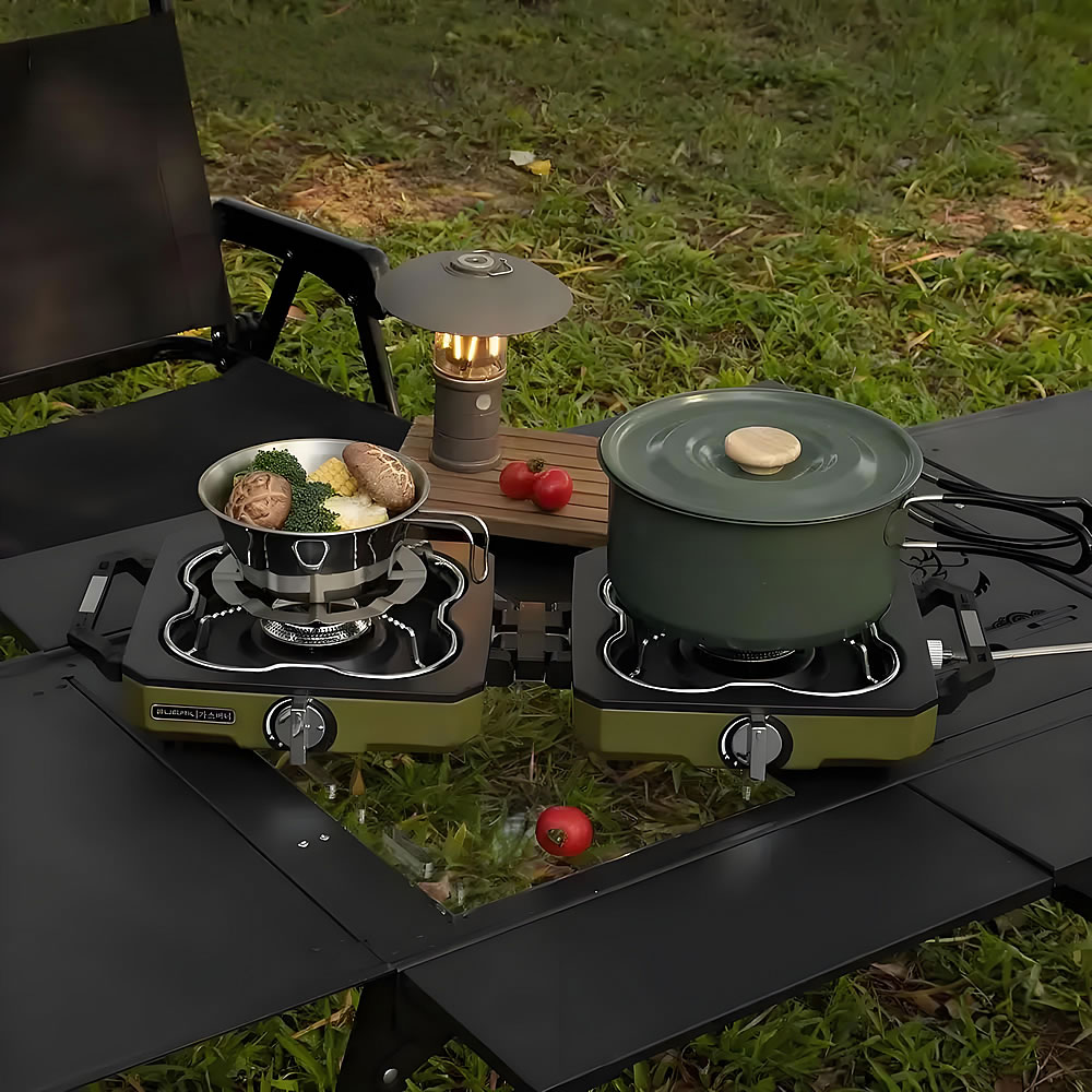 Camping Double Cooking Stove - Kuchenka Kempingowa Dwuopalnikowa Przenośna Wysoka Moc