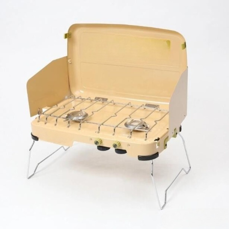 Camping Double Cooking Stove - Kuchenka kempingowa dwupalnikowa, wiatroodporna, przenośna, na