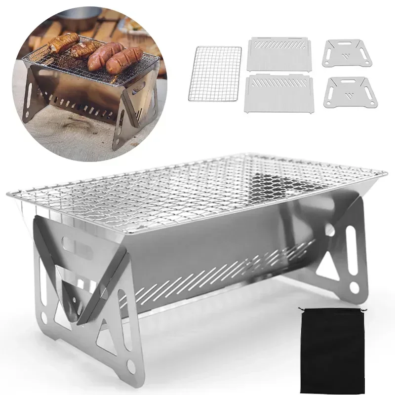 Camping Cooking Tripod - Przenośny składany grill do grillowania, wielofunkcyjny