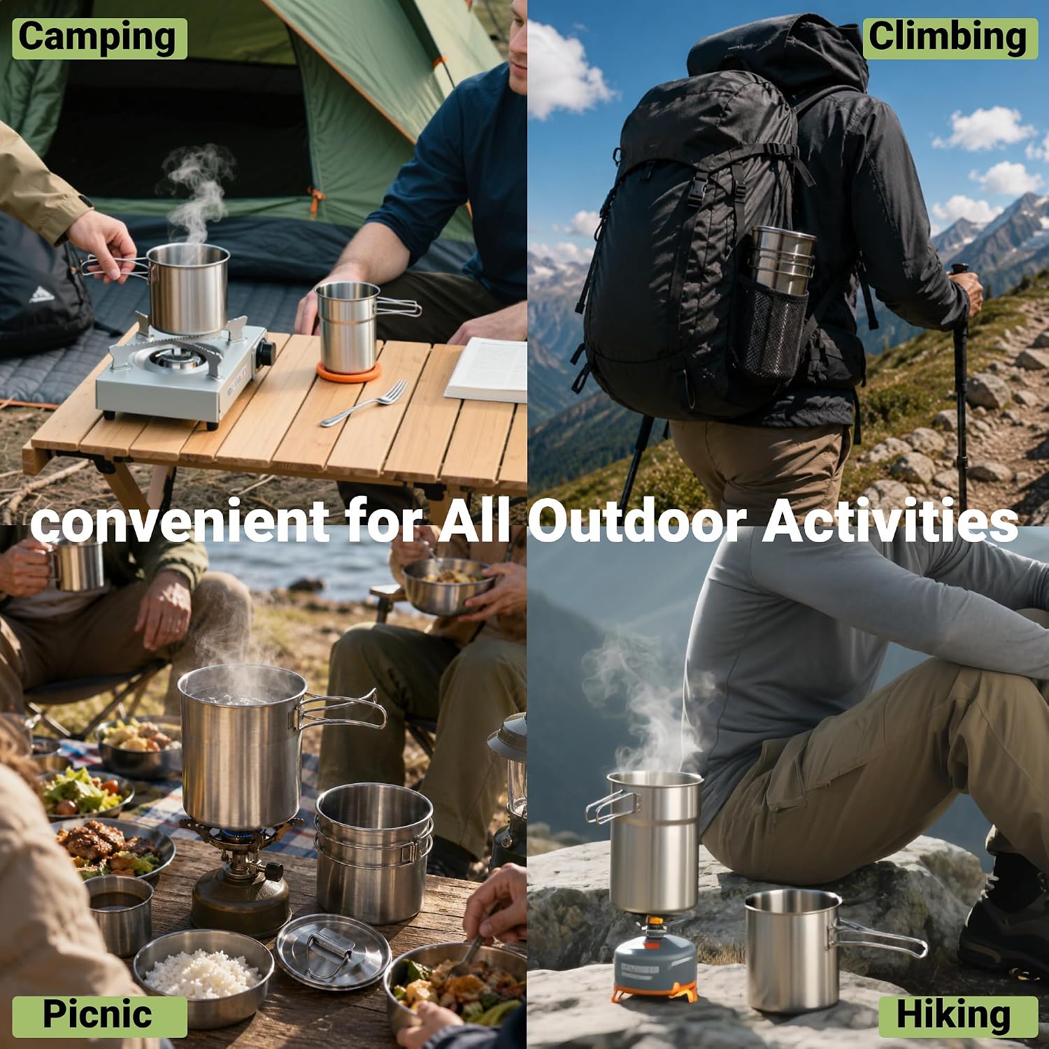 Składane kubki kempingowe, nac – Camping Outdoor Cooking Equipment recenzja i cena