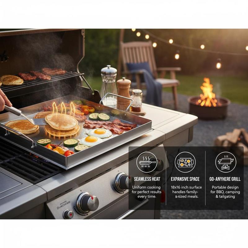 Uniwersalna płaska płyta grill – Camping Outdoor Cooking Equipment recenzja i cena