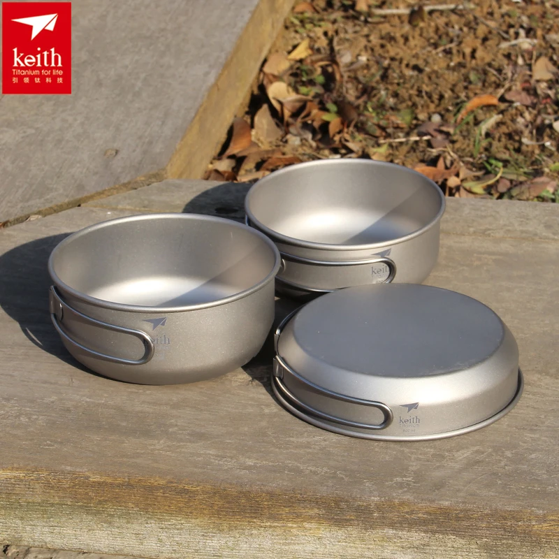Keith 3PCS Titanium Cookware P – Camping Outdoor Cooking Equipment recenzja i cena