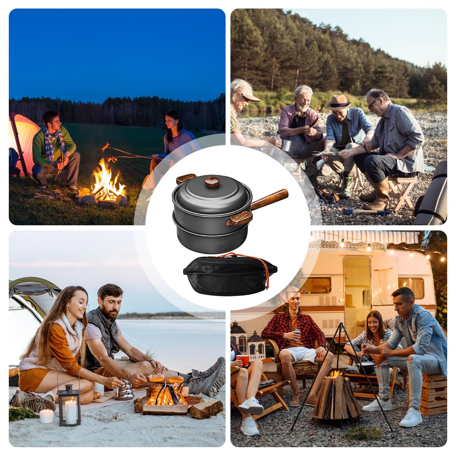 Przenośna, duża, lekka patelni – Camping Double Cooking Stove recenzja i cena