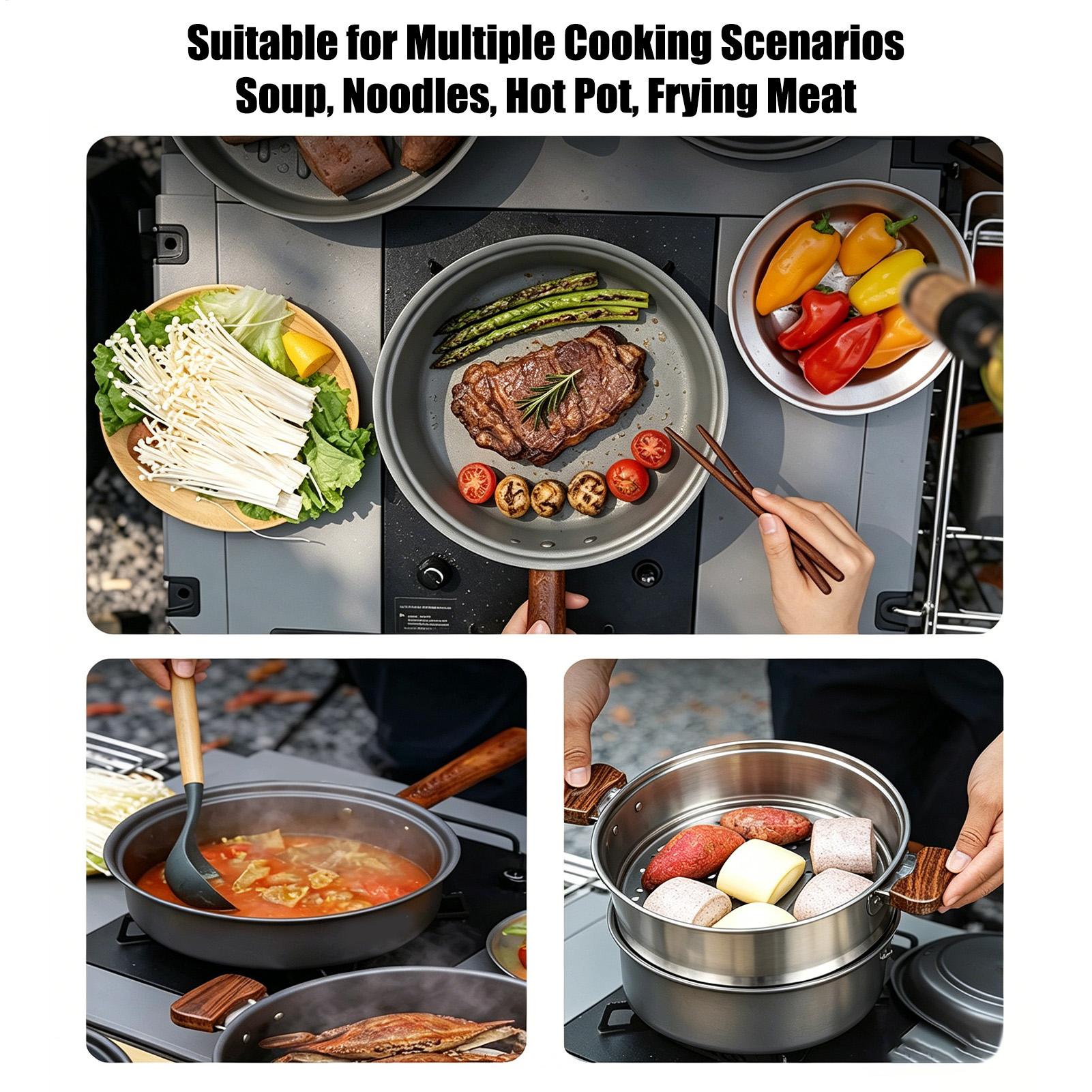 Przenośny garnek kempingowy, d – Camping Double Cooking Stove recenzja i cena