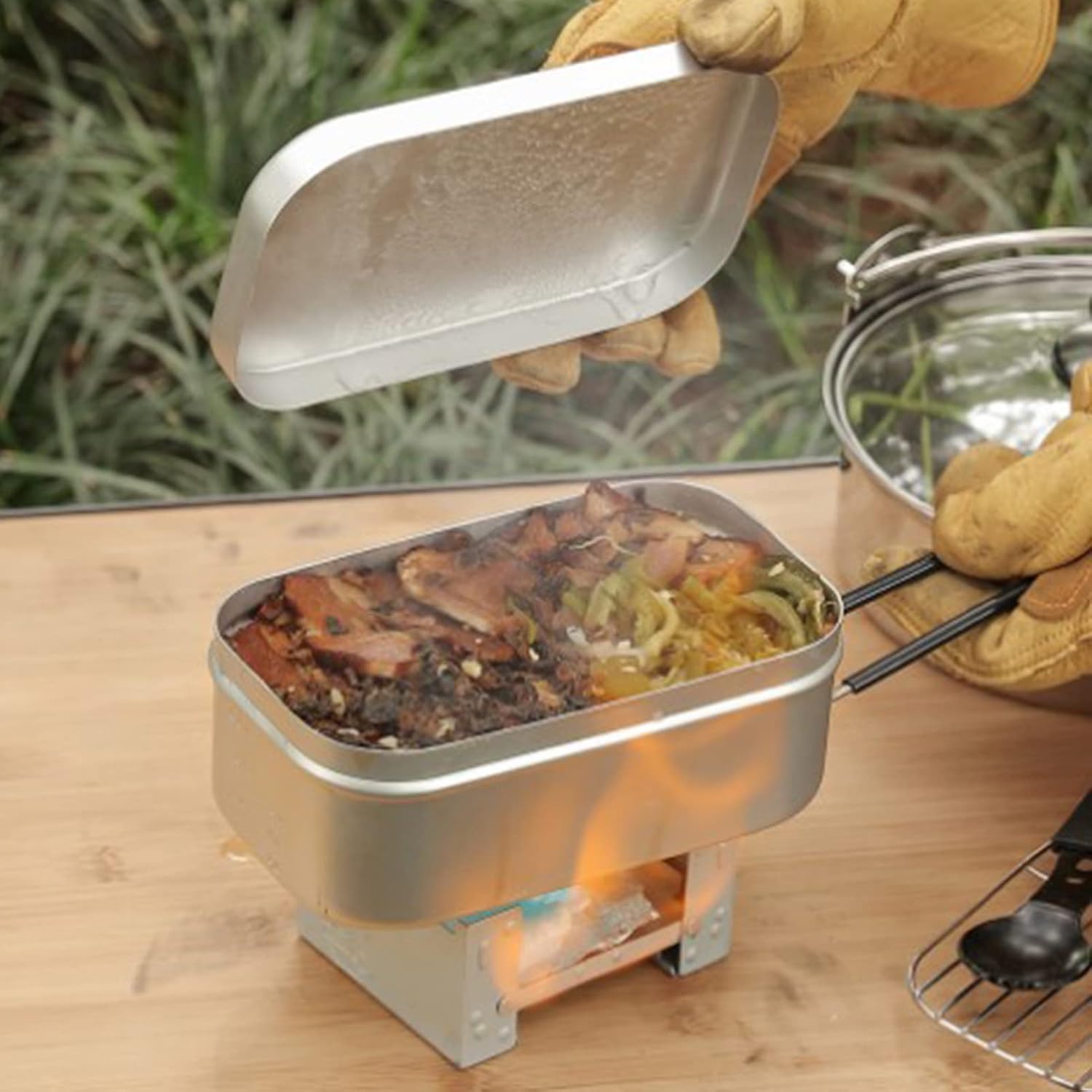 Składany uchwyt na pudełko Ben – Camping Outdoor Cooking Equipment recenzja i cena